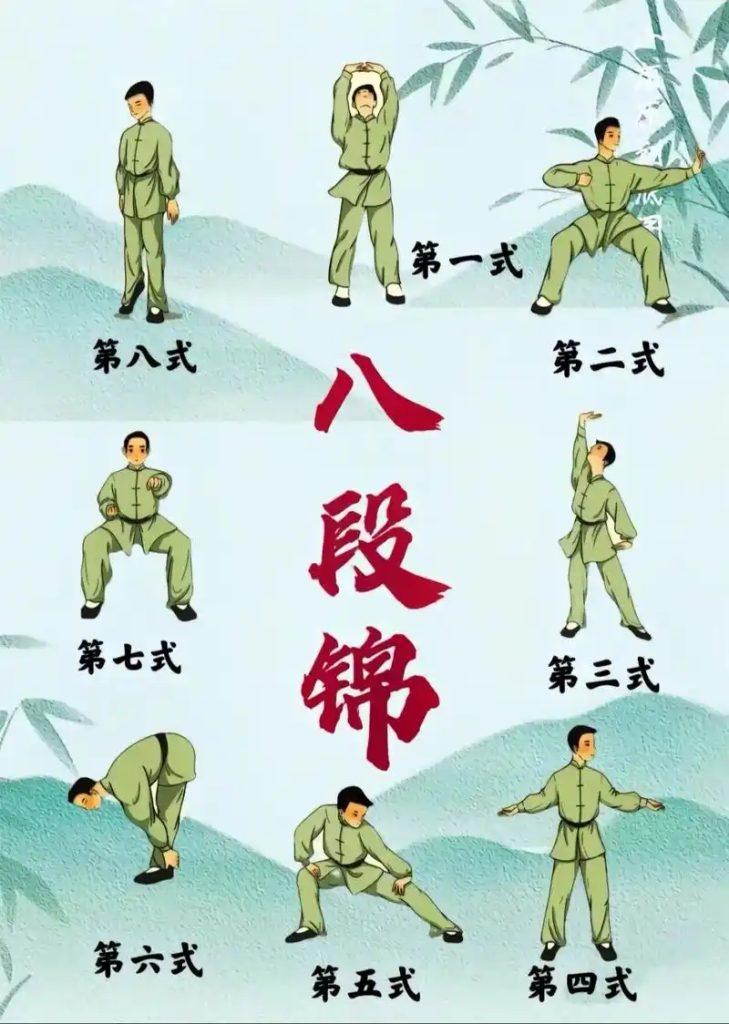 太极拳74式与八段锦练习资源示意图